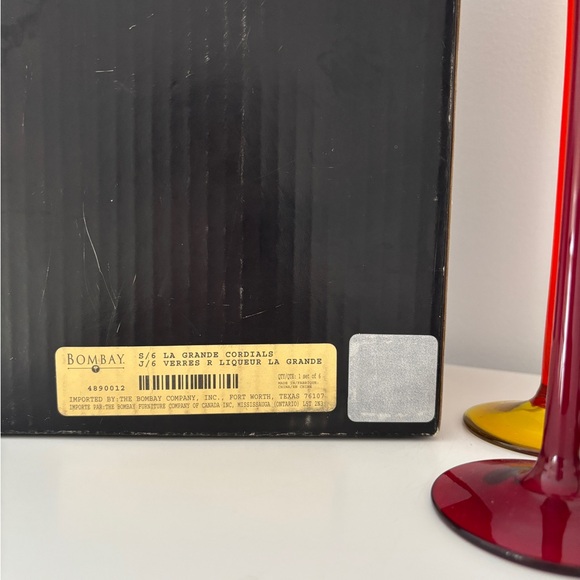 Bombay Vintage La Grande Cordial Set of 6 Glasses - Picture 4 of 5